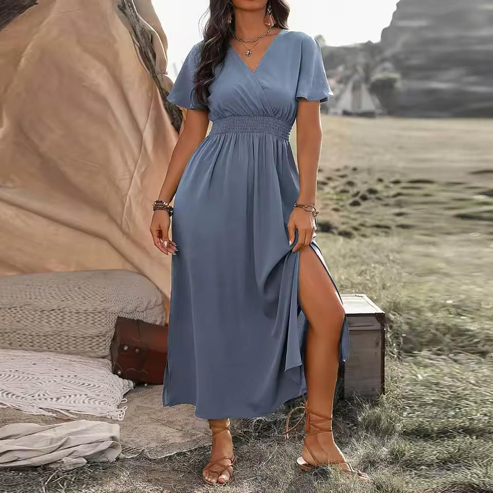 Belle™ | Elegant Slit Midi Dress