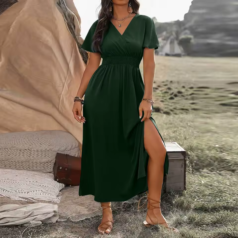 Belle™ | Elegant Slit Midi Dress