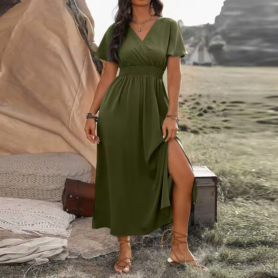 Belle™ | Elegant Slit Midi Dress