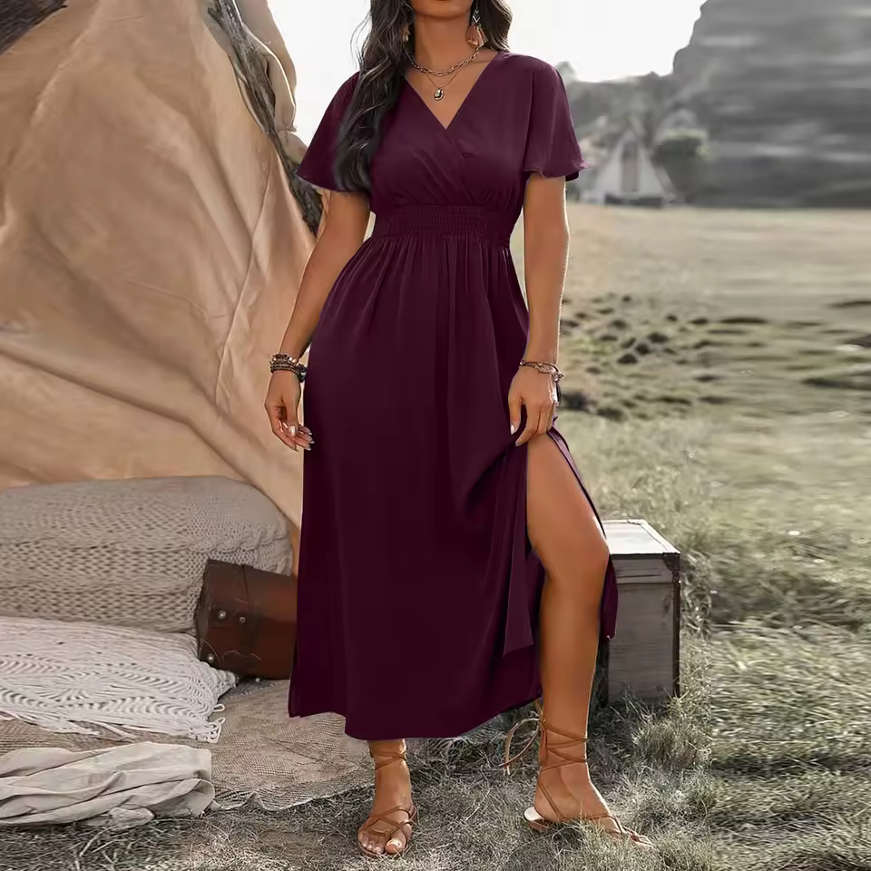 Belle™ | Elegant Slit Midi Dress